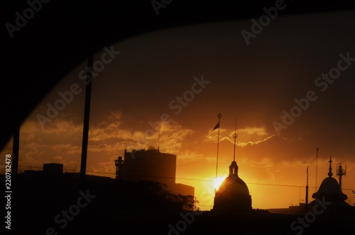 Canvas Print Temple/Mosque silhouette