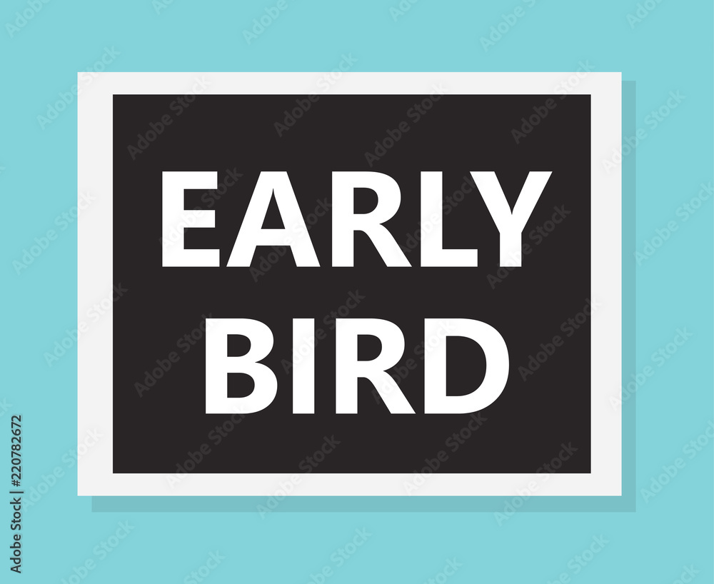 early bird concept- vector illustration early bird concept- vector illustration