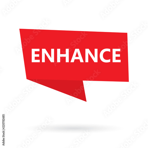 enhance word on a speach bubble- vector illustration