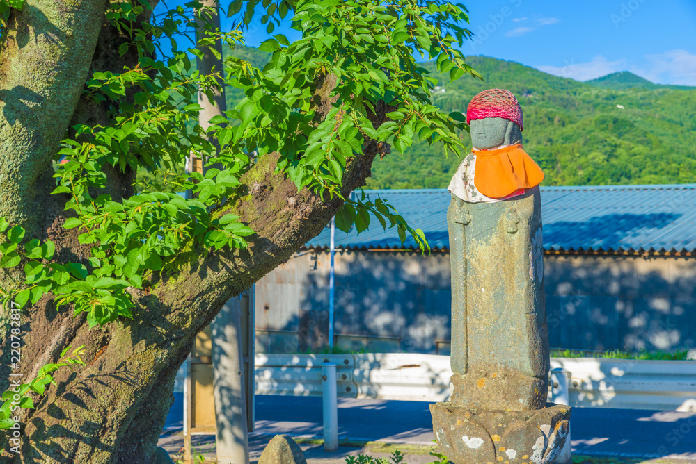 Statue of Jizo bosatsu at Akechi-ji Temple, 9th temple of the Chichibu 34 Kannon Sanctuary. Statue of Jizo bosatsu at Akechi-ji Temple, 9th temple of the Chichibu 34 Kannon Sanctuary.