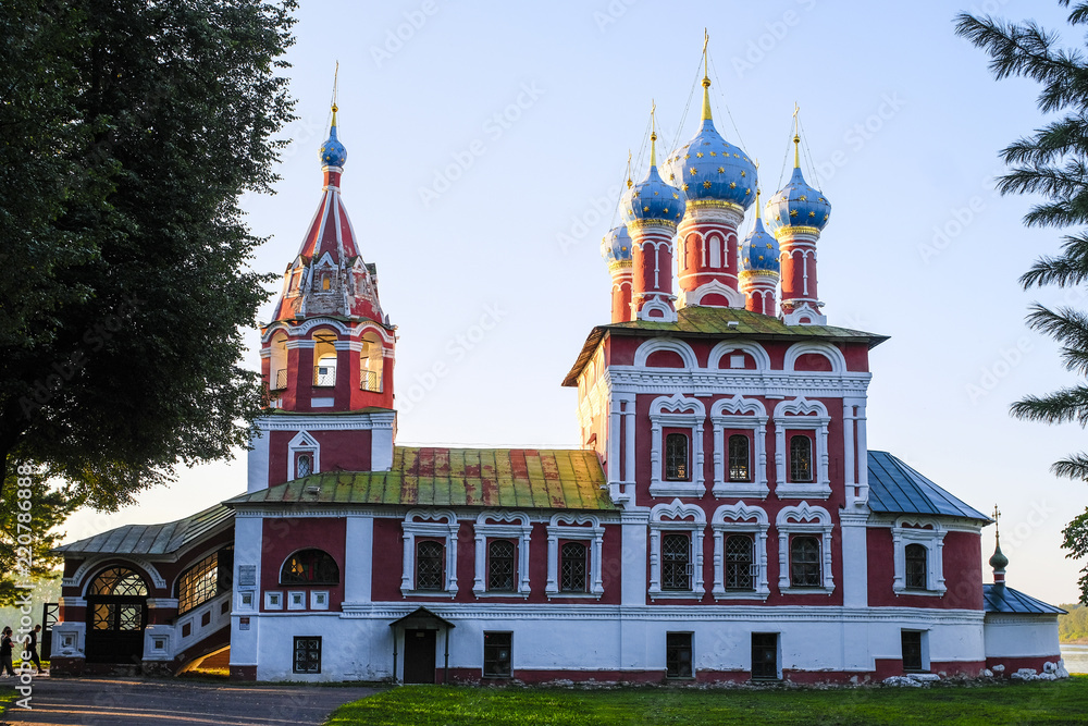 Uglich, Russia - August, 26, 2018: Church of Prince Dimitri 