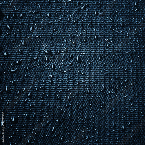 Water drops on fabric texture