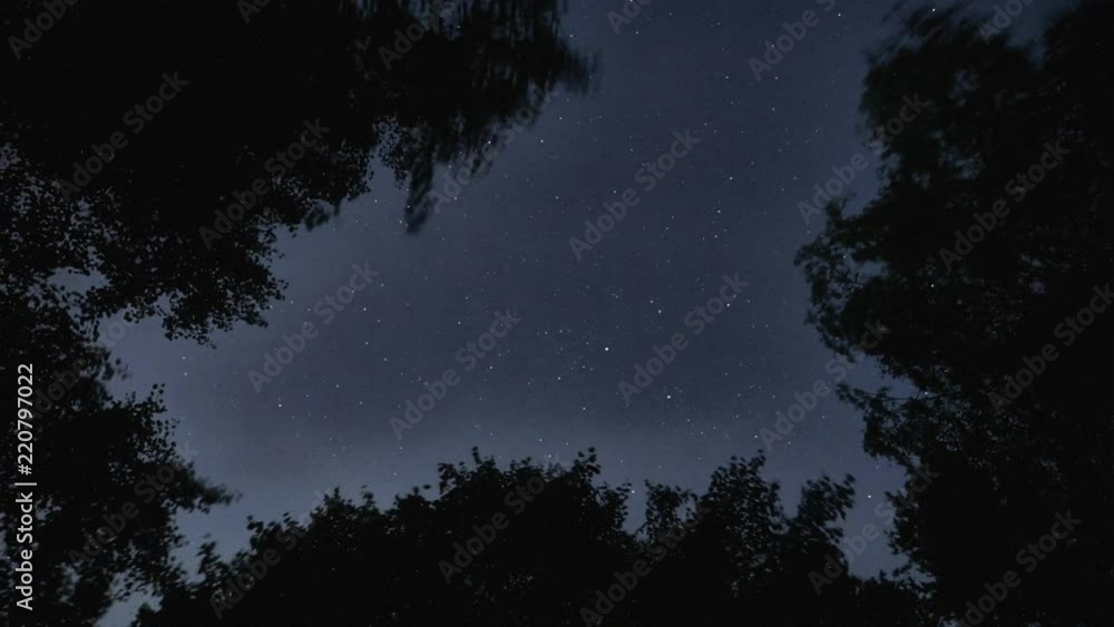Timelapse of the starry sky with sometimes appearing clouds Timelapse of the starry sky with sometimes appearing clouds