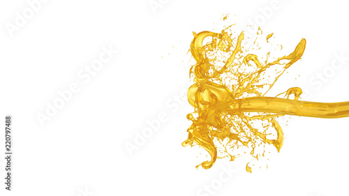 Oil splash. 3d illustration, 3d rendering.