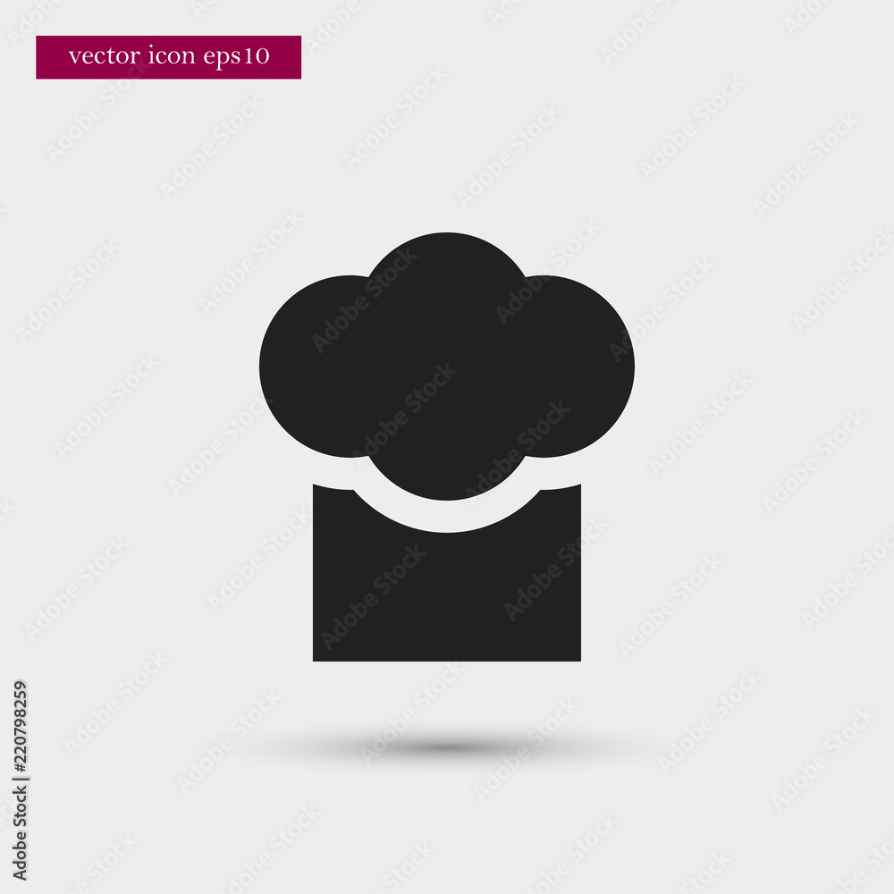 Chef cap icon. Simple food element illustration. Chef cap icon. Simple food element illustration.