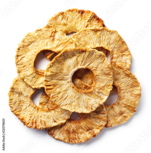 Obraz na plátně Heap of freeze dried pineapple slices