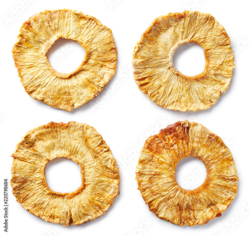 Freeze dried pineapple slices photo