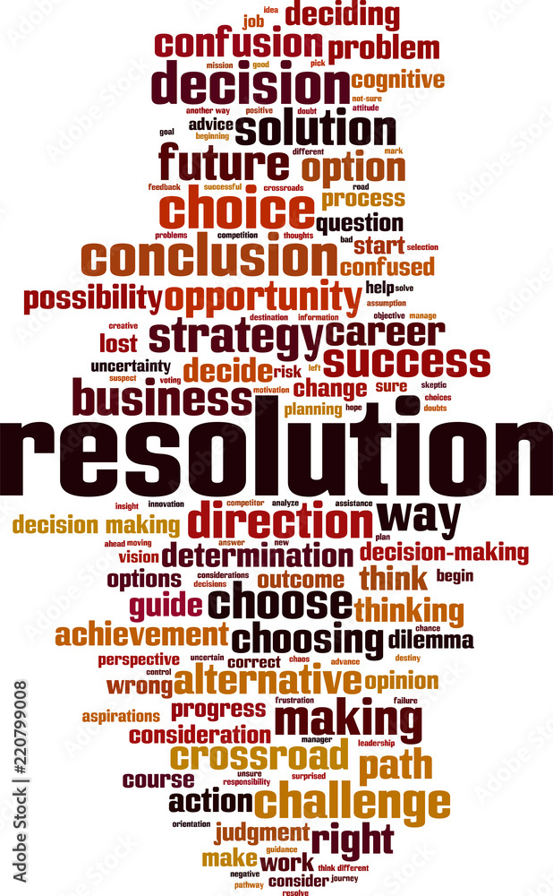 Obraz premium Resolution word cloud