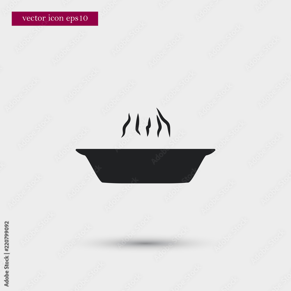 Soup icon. Simple restaurant element illustration. Soup icon. Simple restaurant element illustration.