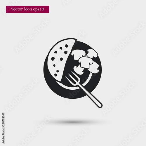 Omelet icon. Simple food element illustration.