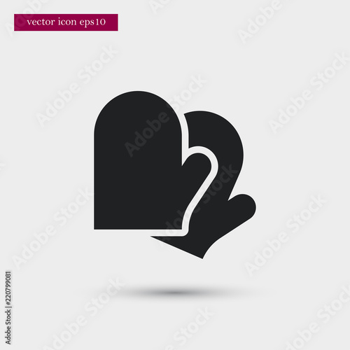 Potholder icon. Simple food element illustration.