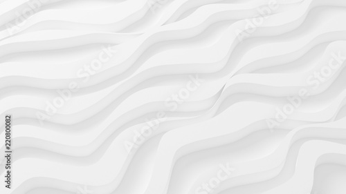 White wave background. 3d illustration  3d rendering.