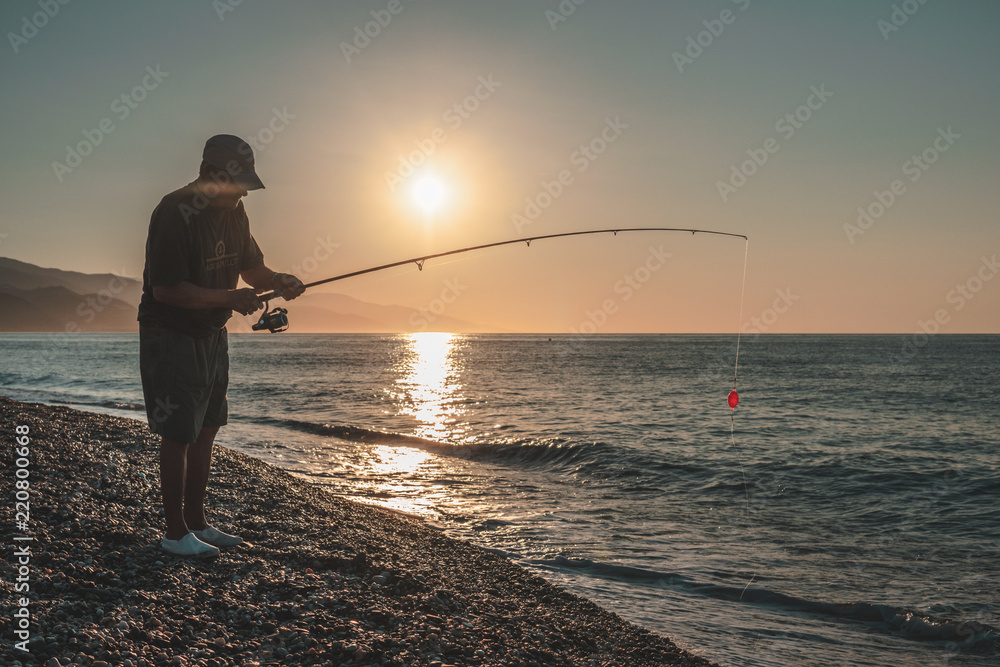 Old man fishing