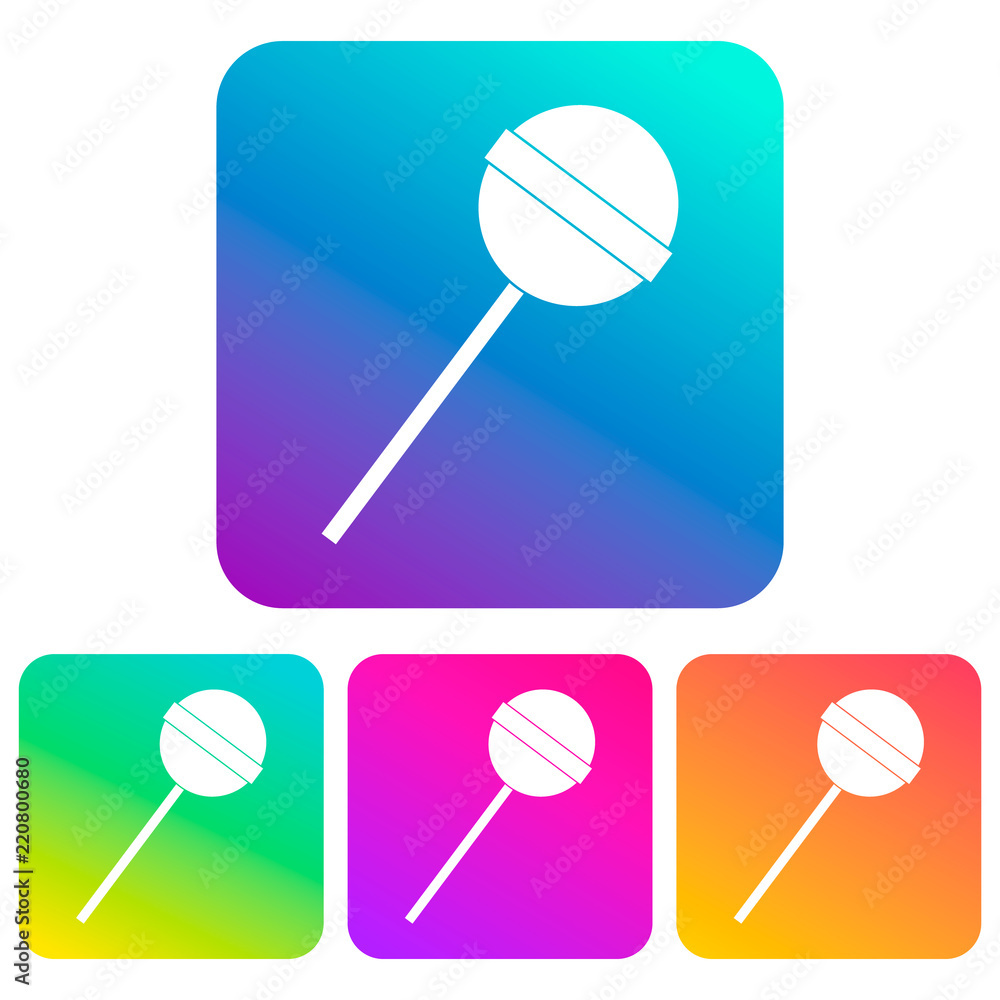 Lollipop icon in the square with a gradient. logo Lollipop icon in the square with a gradient. logo