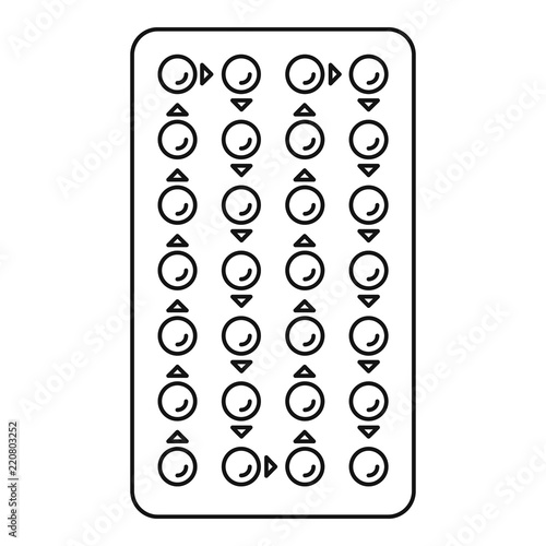 Contraceptive pills icon. Outline illustration of contraceptive pills vector icon for web design isolated on white background