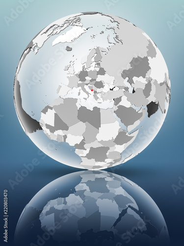 Montenegro on political globe