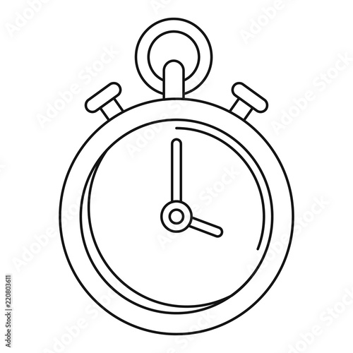Contraceptive stopwatch icon. Outline illustration of contraceptive stopwatch vector icon for web design isolated on white background