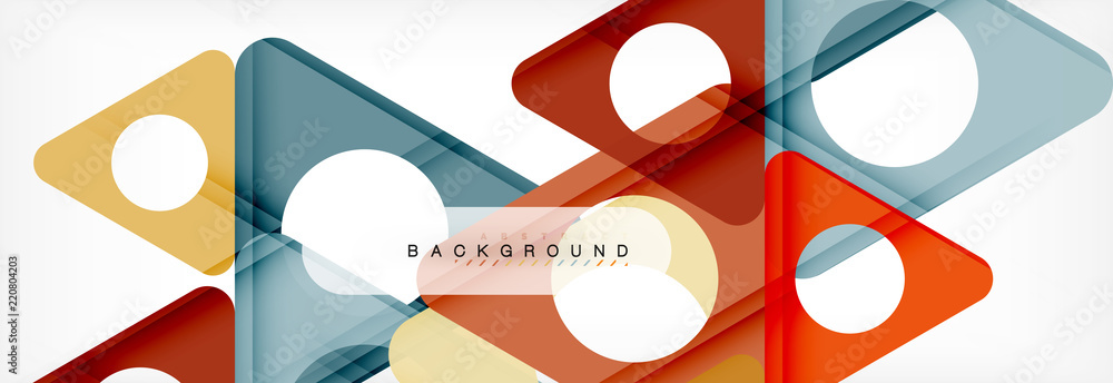 Obraz premium Circle and triangle abstract background