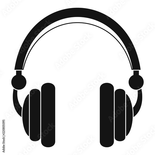 Wired headphones icon. Simple illustration of wired headphones vector icon for web design isolated on white background