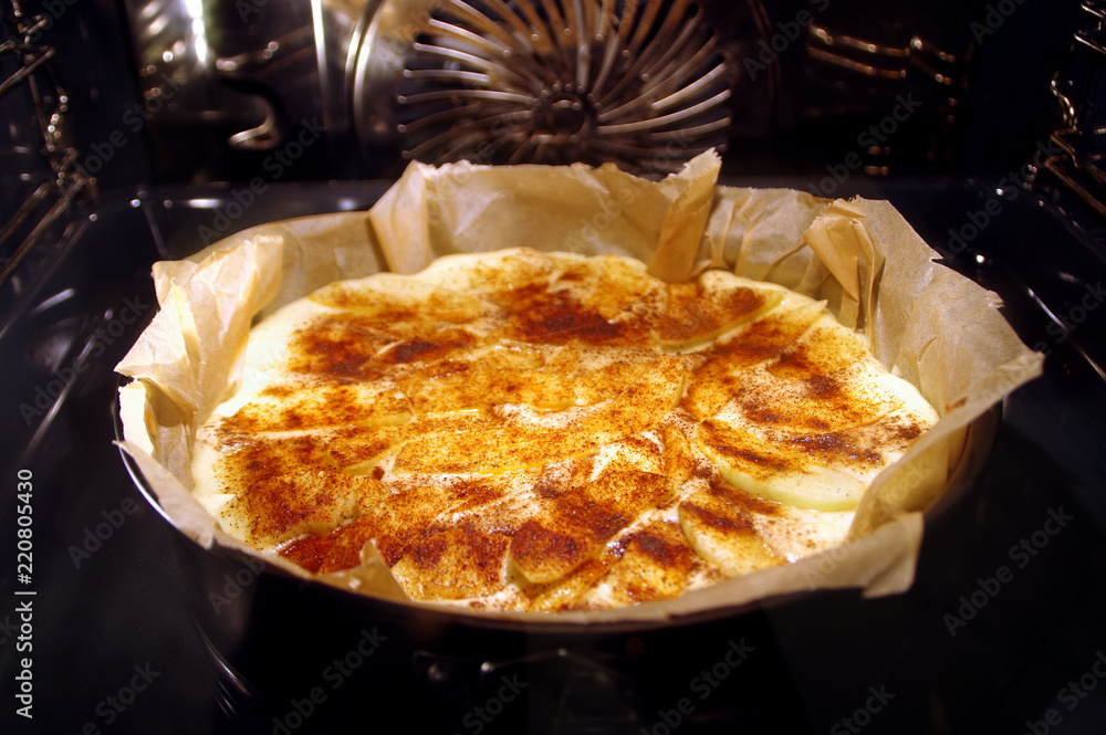 Cake in oven Cake in oven