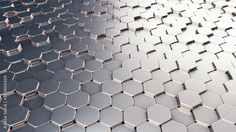 Obraz premium Gold background with gemmetric forms. 3d illustration, 3d rendering.