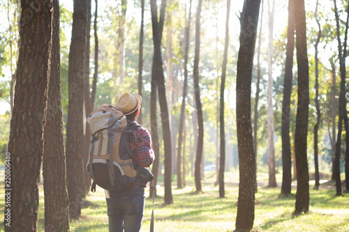 Relax adventure and lifestyle hiking travel idea concept.