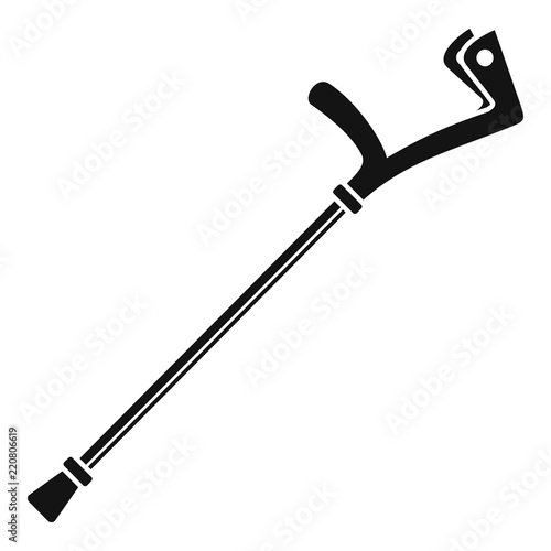 Elbow crutch icon. Simple illustration of elbow crutch vector icon for web design isolated on white background