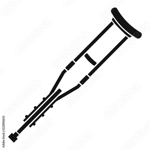 Wood crutch icon. Simple illustration of wood crutch vector icon for web design isolated on white background