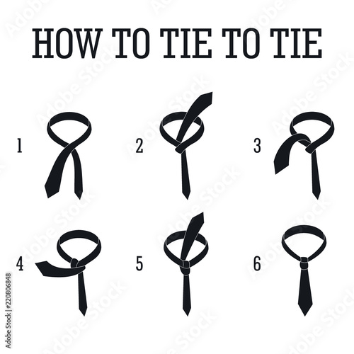 Men tie infographic. Simple illustration of men tie vector infographic for web design