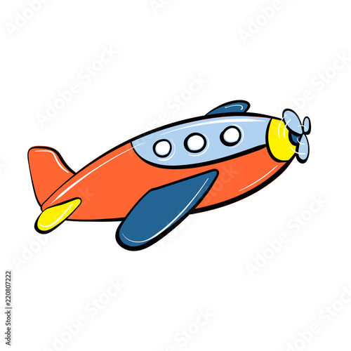 Plane toy icon. Cartoon of plane toy vector icon for web design isolated on white background