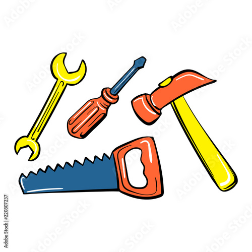 Home toy tool icon. Cartoon of home toy tool vector icon for web design isolated on white background