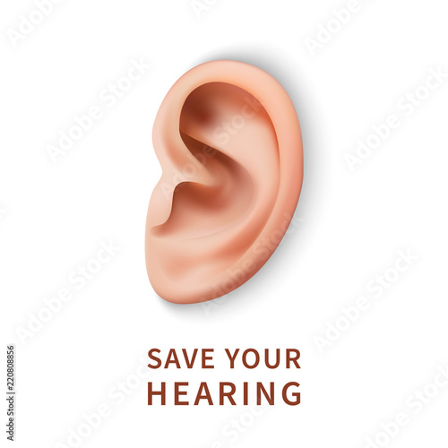 International ear care day concept background. Realistic illustration of international ear care day vector concept background for web design