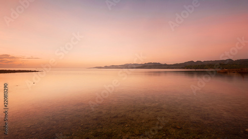 Sunrise with a tranquil scenery early morning of Cebu Province