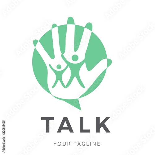 Child Protection Vector Logo, Children's house, Child care Vector Icon
