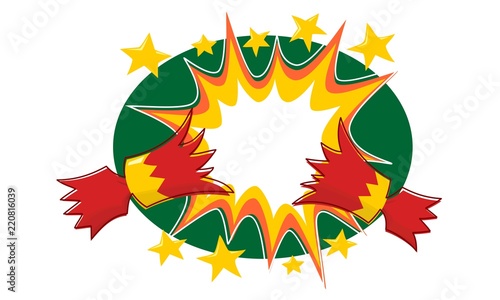 Christmas Cracker Pull with Cartoon Starburst