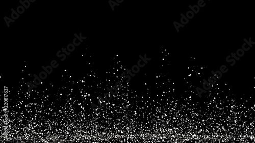 Beautiful black background with silver glitter. 3d illustration, 3d rendering.