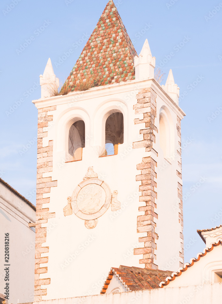 Tower of the Nosso Senhor dos Inocentes church in Estremoz, Portugal