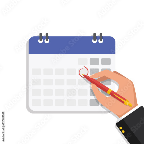 Vector illustration design. Financial calendar and planning concept.