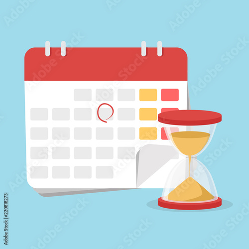 Vector illustration design. Financial calendar and planning concept.