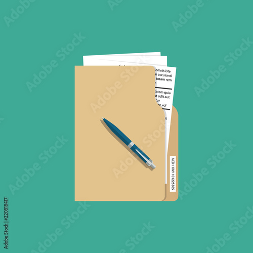 Business service concept. Vector illustration. Contract terms and conditions icon.