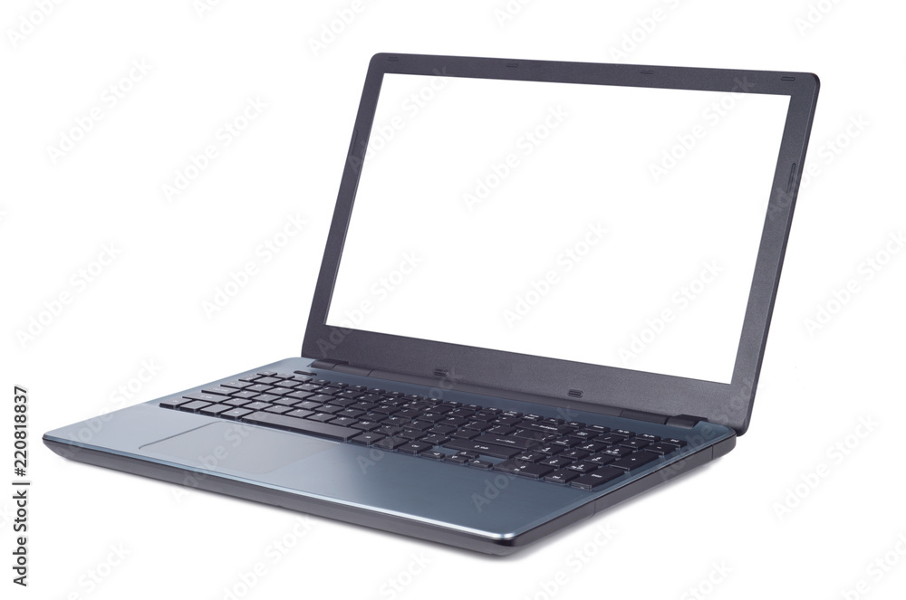 Modern one laptop isolated on the white background Modern one laptop isolated on the white background