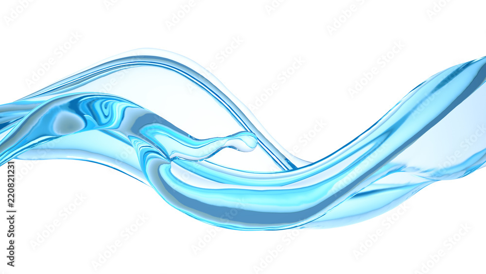 Beautiful, elegant splash of water. 3d illustration, 3d rendering. Beautiful, elegant splash of water. 3d illustration, 3d rendering.