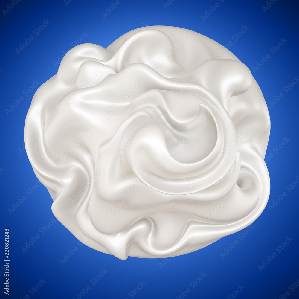 Fototapeta premium A splash of milk. 3d illustration, 3d rendering.