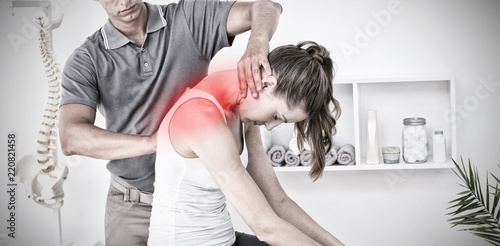 Composite image of highlighted pain photo