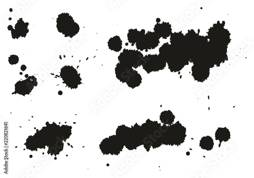 Paint Splatter Dots, Splashes & Backgrounds Set 04