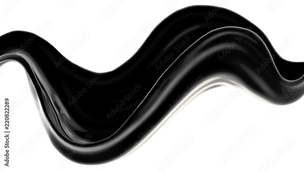 Splash of black liquid. 3d illustration, 3d rendering. Splash of black liquid. 3d illustration, 3d rendering.