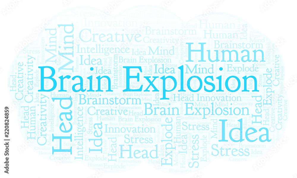 Fototapeta premium Brain Explosion word cloud.