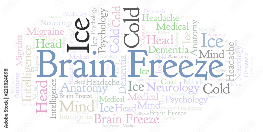 Brain Freeze word cloud. Brain Freeze word cloud.