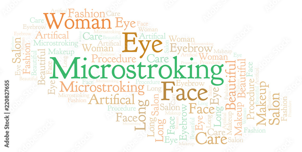 Fototapeta premium Microstroking word cloud.