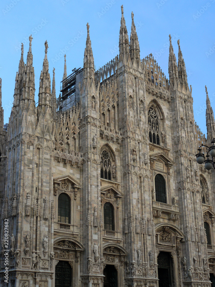 Milan (Italy). Facade of the Duomo of Milan (Milan Cathedral).